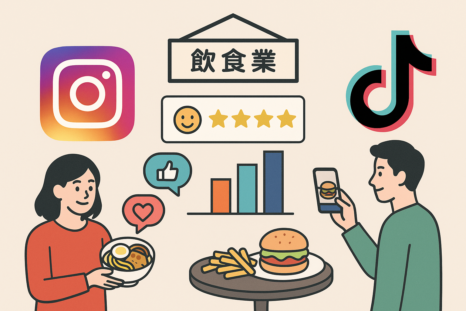 【飲食業界SNS活用術】Instagram・TikTokで口コミを劇的に増やす秘訣とは？成功事例から学ぶ