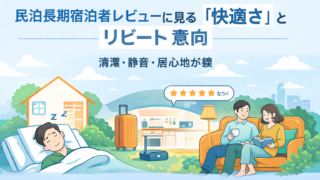 民泊長期宿泊者レビューに見る「快適さ」とリピート意向
