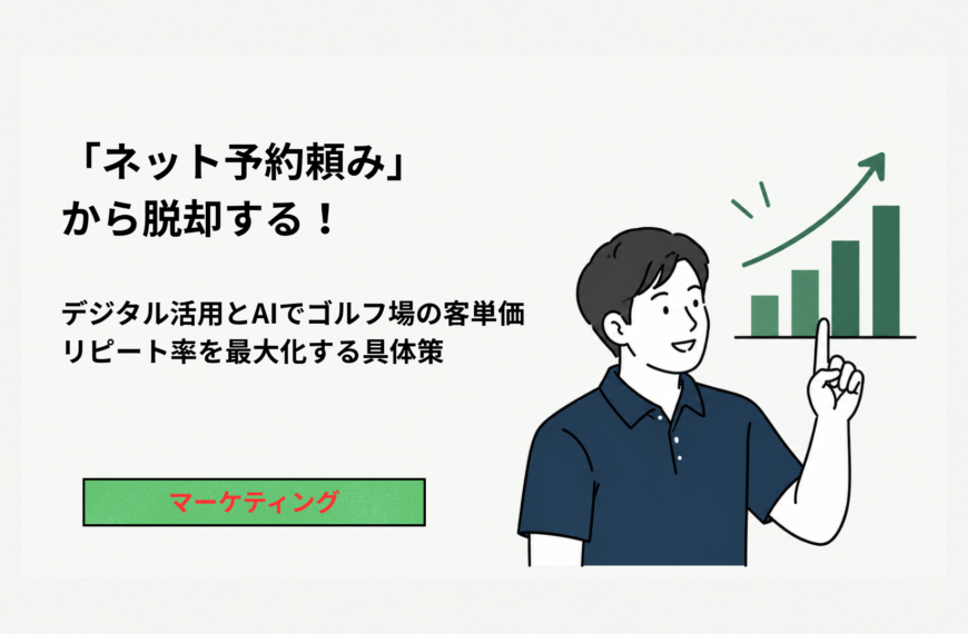 「ネット予約頼み」から脱却する！デジタル活用とAIでゴルフ場の客単価・リピート率を最大化する具体策